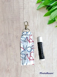 Healthcare chapstick holder CLosed Top Lip Balm Medical Nurse Stethoscope Lanyar - Picture 1 of 2