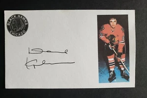 Dave Kryskow signierte Chicago Blackhawks Hockey Karteikarte  - Bild 1 von 1
