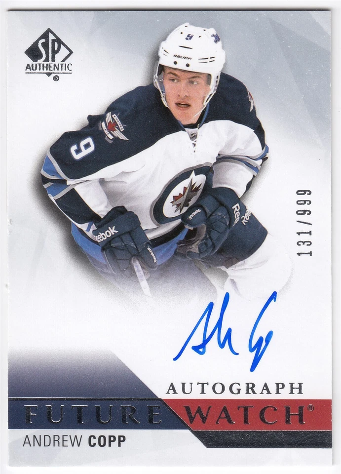 2015-16 UD SP Authentic Future Watch Auto ANDREW COPP 281 #/999 Winnipeg Jets RC - Image 1 of 1
