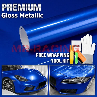 Gloss Metallic Royal Blue Candy Decal Car Vinyl Wrap Film Sticker Sheet Sparkle - Image 1 of 4