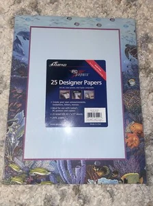 VINTAGE 2001 OCEAN FISH STATIONERY PAPER ,2 PACKET'S 25 SHEETS EACH NOS - Picture 1 of 3