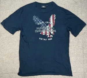 Harley Davidson Classic Customs Vintage Irons Men's Short Sleeve T-Shirt Size L - Picture 1 of 10
