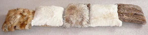 Genuine fur pillows, various furs, five in all - Picture 1 of 1