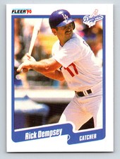 1990 Fleer Rick Dempsey Los Angeles Dodgers #392