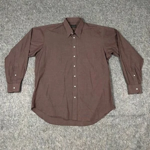 Giorgenti Men's Button Up Shirt Size 3XL Brown Long Sleeves Collared - Picture 1 of 6