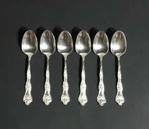 Six(6) Antique Spoons, Poppy II - R & B/ International Silver, 1914, Silverplate - Picture 1 of 10