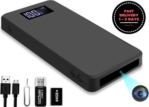 Cámara oculta de 64 GB, mini cámara espía portátil cubierta de 10000 mAh 1080P - Imagen 1 de 7