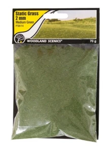 Woodland Scenics FS614 Static Grass 2mm Medium Green NEW The Field System - Picture 1 of 2
