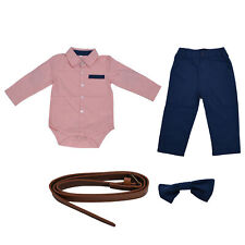 Baby Boy Gentleman Outfit Fine Stitching Machine Washable Soft Skin Friendly FD5