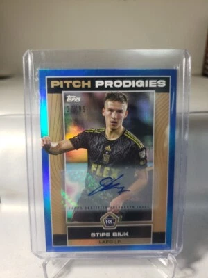 2023 TOPPS MLS PITCH PRODIGIES BLUE FOIL AUTOGRAPH SP STIPE BIUK 20/99 NO. 6 - Image 1 of 3
