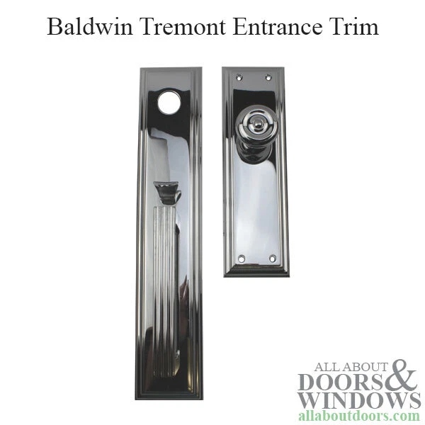 Baldwin Tremont Entrance Trim With 5020 Knob Polished Chrome Dummy Handle - Image 1 of 1