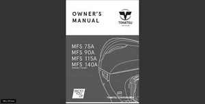 Tohatsu MFS 75A, 90A, 115A and 140A Maintenance and Owner's Manual - Bild 1 von 7