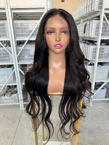 Disposable styling 30" Straight big cap 13*6 HD lace Wig for women Human Hair - Picture 1 of 7