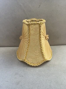 Vintage ART DECO Boudoir PONGEE SEIDE Lampenschirm #1 5” hoch, 5” breit, 2,5” Top - Bild 1 von 4