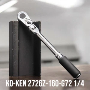 Ko-ken 2726Z-160-G72 1/4" Flex Head Long Ratchet Handle 6.3sq Z-eal 72 TeethTool - Picture 1 of 9