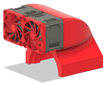 For Traxxas XRT Supercharger Fan Mount PLUS Fan Guards for 40mm fans 56mm motors - Image 1 of 4