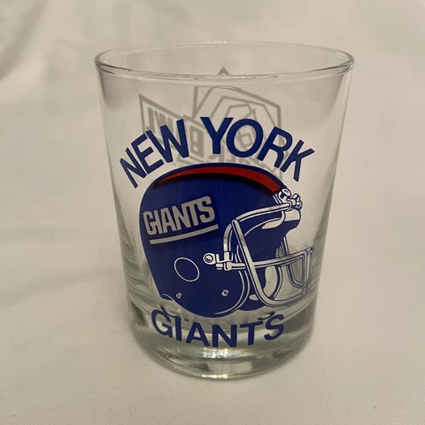 New York Giants NFL Drinking Glass Super Bowl XXI 1987 w/sharp, clear graphics Cover