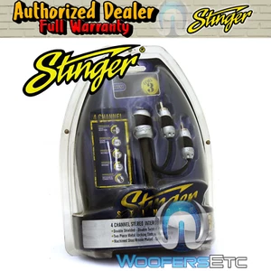 STINGER SHI4312 12 FOOT 4 CHANNEL HPM3 RCA CAR AUDIO AMPLIFIER CABLES WIRES NEW - Picture 1 of 2