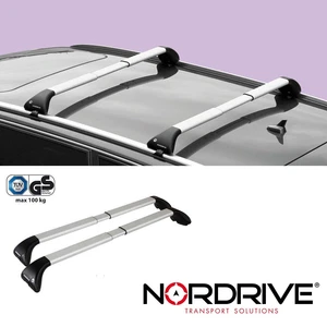 NORDRIVE SNAP ALU Barre Portatutto Portapacchi per VW PASSAT VARIANT B8 - 2014+ - Foto 1 di 14