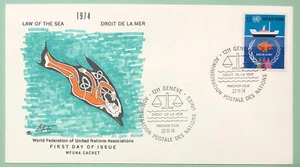 United Nations Geneva 1974 Fs 1.30 Law Of The Sea FDC WFUNA Cachet - Picture 1 of 2