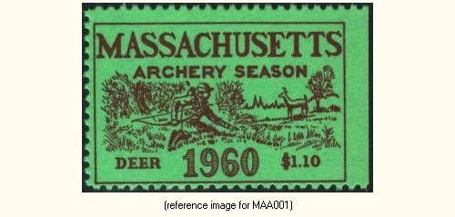 D2K Massachusetts Archery Stamp 1960 $1.10 - Image 1 of 1