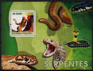 Sao Tome E Principe 2008 MNH MS, Reptiles, Snakes, Cobra 