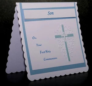 Handmade First Holy Communion Greetings card, Son - Picture 1 of 3