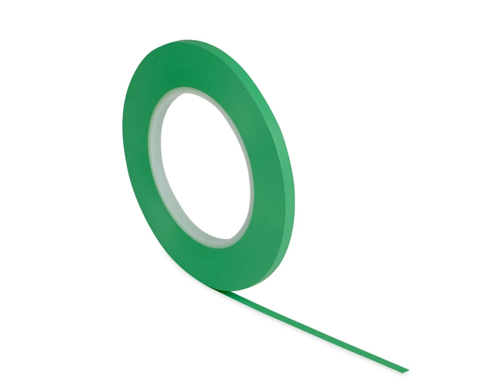 GREEN - 55m Fine Line Masking/Detailing Tape Heat Resistant 1mm to 25mm by JTAPE - Image 1 of 1