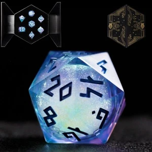 Liquid Core Dice Set with First Ever LED Display Case - 7-PC Hand-Painted Sha... - Picture 1 of 9