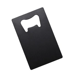 Set of 6 Black Stainless Steel Card Bottle Opener – 3.4" x 2.1" USA Seller - Picture 1 of 1