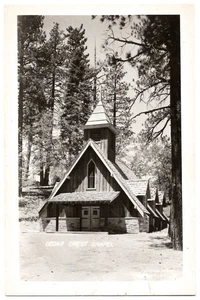 Cresta de cedro de 1950, California - FOTO REAL Casa de iglesia, Montaña de San Bernardino - Imagen 1 de 2
