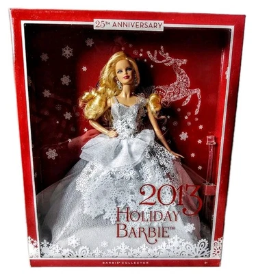 Barbie de vacaciones 2013 11,5" muñeca de moda 1:6 25 aniversario rubia de Navidad en caja original Foto 1 de 4