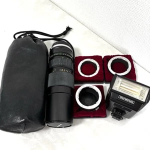 Olympus Zuiko 85-250 mm f5 MC obiettivo automatico + adattatori di montaggio (7/14/25) + flash T32 - Foto 1 di 24