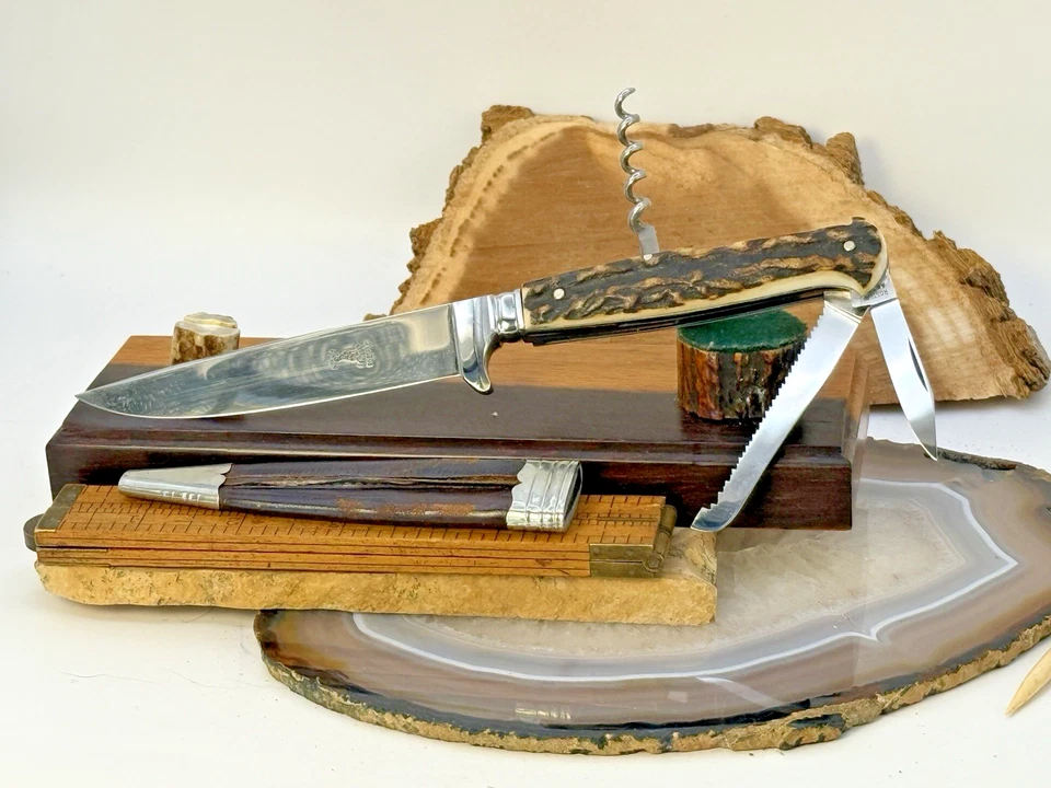 AW Jr. Anton Wingen Jr Rostfrei Antinit - Antler Handle Multi Tool Hunter Knife - Image 1 of 4