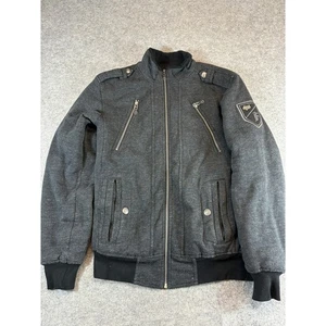 Fox Deluxe Limited Edition Collection Bomber Jacket Mens Small Gray Mock Neck - Picture 1 of 4