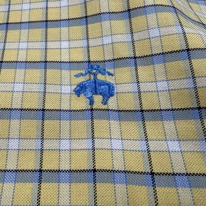 Brooks Brothers Shirt Mens L Yellow Plaid Original Polo Shirt Non Iron All Pima - Picture 1 of 10