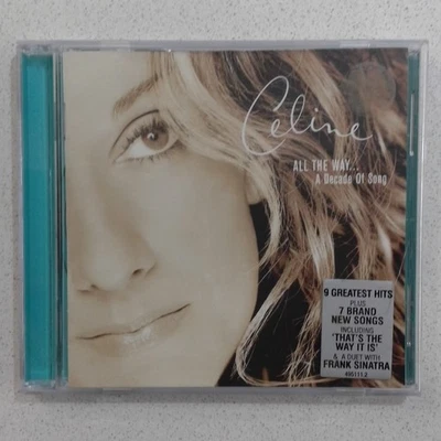 CELINE DION ALL THE WAY GREATEST HITS 1999 AUSTRALIAN SONY MUSIC CD HYPE STICKER - image 1 of 3