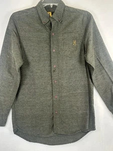 Browning Hemd Herren M Grün Flanell Langarm Kragen Button Down - Bild 1 von 7