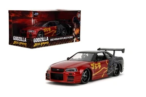 Jada Godzilla 2003 Nissan Skyline GTR R34 – 1:24 Scale Die-Cast, Opening... - Picture 1 of 5