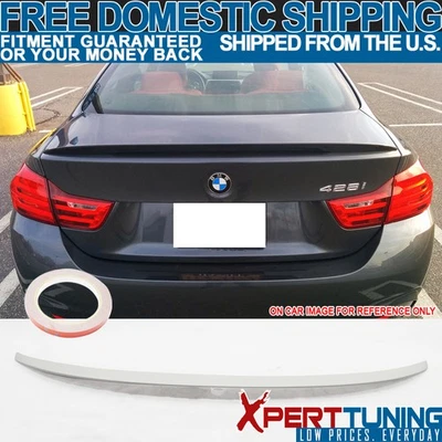 Fits 14-20 BMW 4 Series F32 Trunk Spoiler Painted Alpine White III #300 - ABS Foto 1 de 4