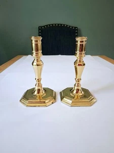 Vintage Messing Kerzenständer konisch Mid Century Modern Gold Kerzenständer 2er Set - Bild 1 von 8