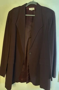 Tamotsu New York Damen Jacke Blazer L Burgund Vintage Retro Y2K Academia Style - Bild 1 von 9