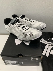 Under Armour Kick Distance 4 Mens Size 14 Track Shoes White 3025460-100 - Picture 1 of 5