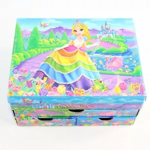 Vintage Lisa Frank Glitzer Prinzessin Cassara verspiegelt Schreibwaren Schmuckkästchen - Bild 1 von 12
