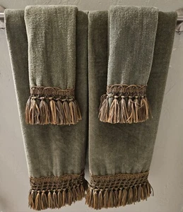 Avanti Bath Towel Sage Green 27"X52" Matching Hand Towel 16"X30" 100% Cotton - Picture 1 of 9
