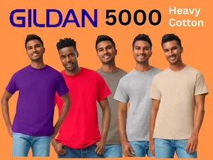 Paquete de 10 camisetas de algodón pesado Gildan 5000 SM-púrpura, gris, sabana, rojo, arena Pk04 - Imagen 1 de 7