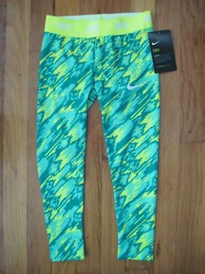 NIKE Girls Dri-Fit Leggings - Hyper Jade - Sizes 5 6 & 6X NWT - Picture 1 of 3