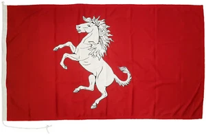 Kent county Invicta flag horse mod sewn woven polyester stitched embroidered - Foto 1 di 5