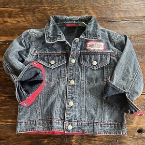 Rare Vintage Radio Flyer Denim Jacket Size 4T Large Logo Back Boy or Girl Snap - Picture 1 of 8