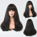 55CM Long Wavy Hair Blonde Wigs with Bangs Curly Hair Women Daily Wig Cosplay